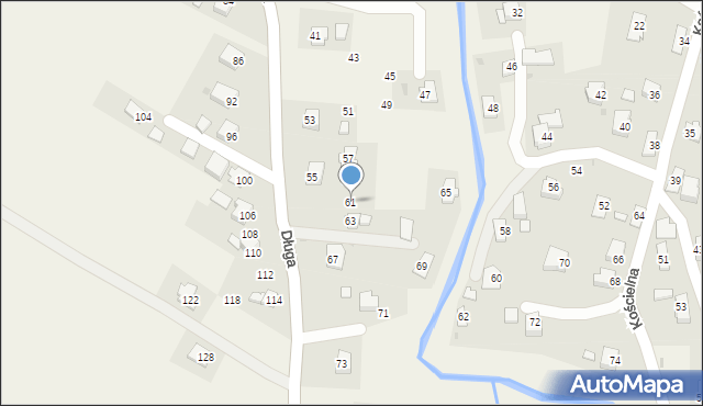 Rogi, Długa, 61, mapa Rogi