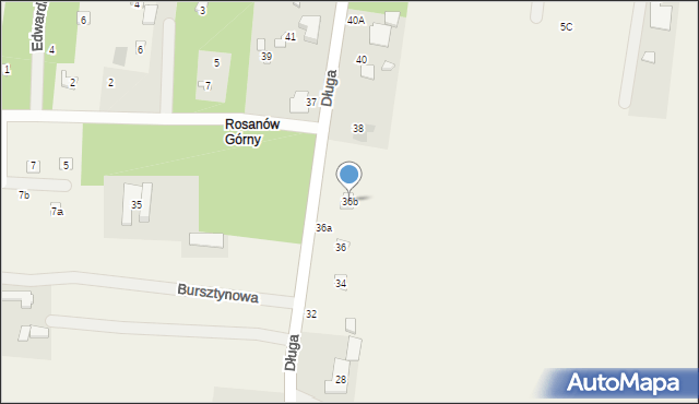 Rosanów, Długa, 36b, mapa Rosanów
