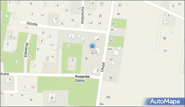 Rosanów, Długa, 41, mapa Rosanów