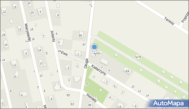 Rosanów, Długa, 72, mapa Rosanów