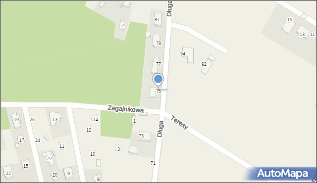 Rosanów, Długa, 75, mapa Rosanów