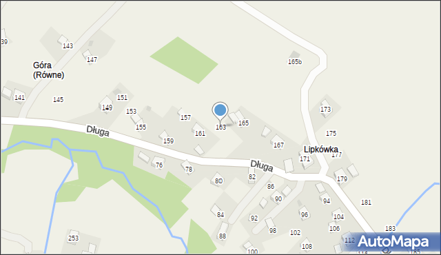Równe, Długa, 163, mapa Równe