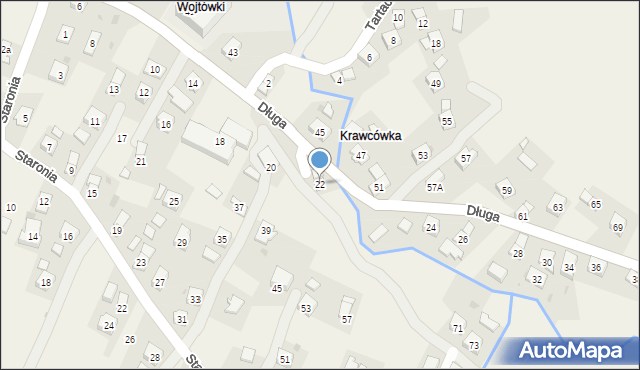 Równe, Długa, 22, mapa Równe