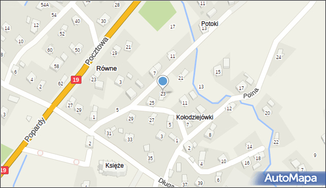 Równe, Długa, 23, mapa Równe