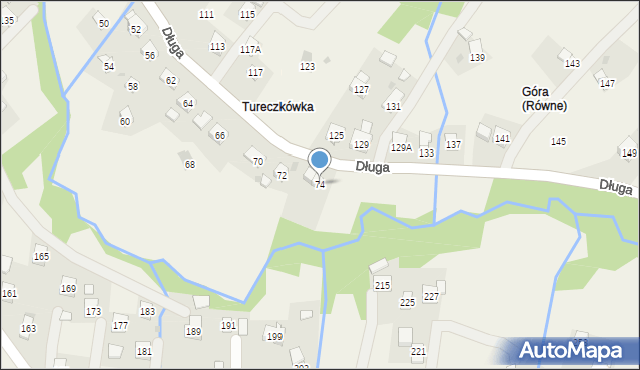 Równe, Długa, 74, mapa Równe