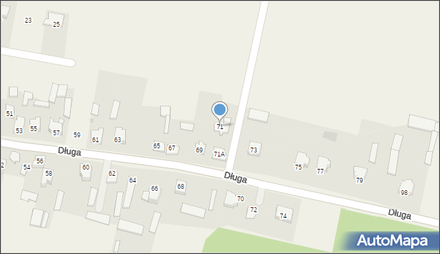 Rutki-Kossaki, Długa, 71, mapa Rutki-Kossaki