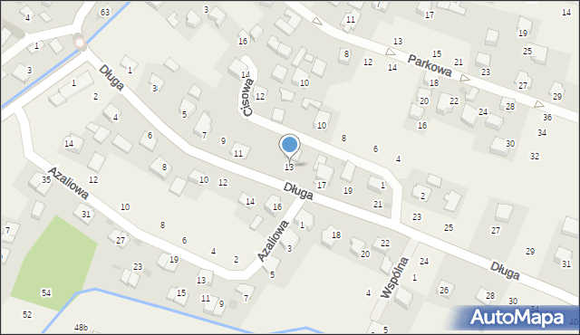 Rybna, Długa, 13, mapa Rybna