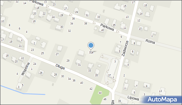 Rybna, Długa, 33a, mapa Rybna