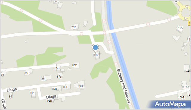 Rybnik, Długa, 83D, mapa Rybnika