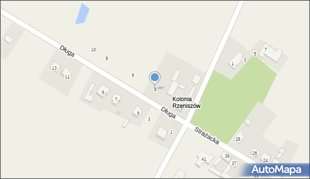Rzeniszów, Długa, 4, mapa Rzeniszów