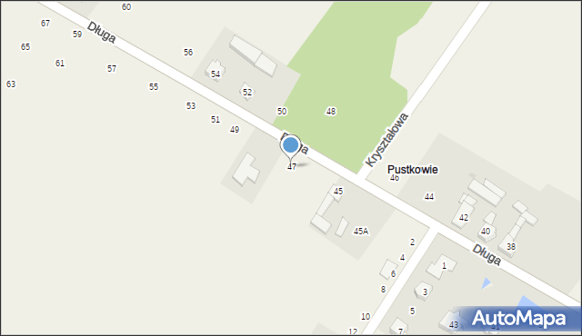 Rzeniszów, Długa, 47, mapa Rzeniszów