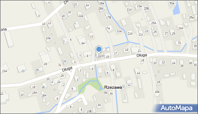 Rzezawa, Długa, 13, mapa Rzezawa