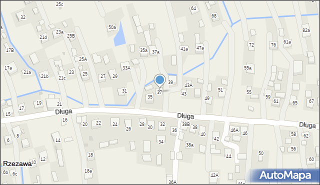 Rzezawa, Długa, 37, mapa Rzezawa