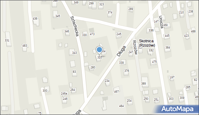 Rzozów, Długa, 100, mapa Rzozów
