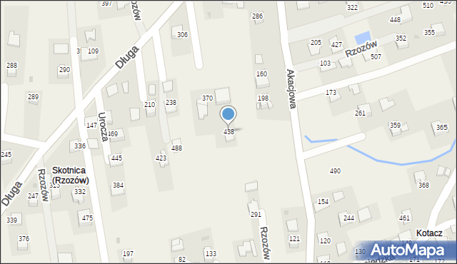 Rzozów, Długa, 133, mapa Rzozów