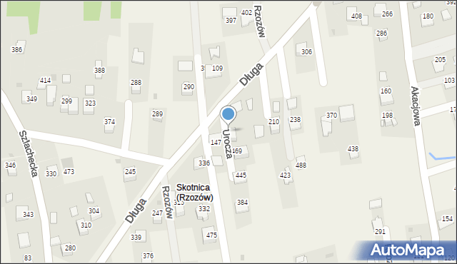 Rzozów, Długa, 170, mapa Rzozów
