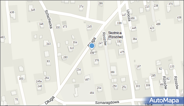 Rzozów, Długa, 179, mapa Rzozów