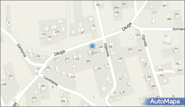 Rzozów, Długa, 197, mapa Rzozów