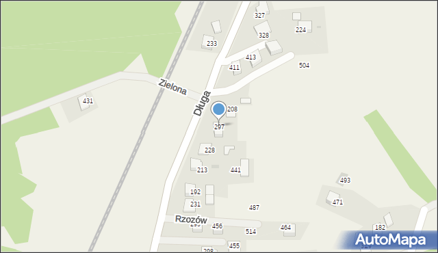 Rzozów, Długa, 47, mapa Rzozów