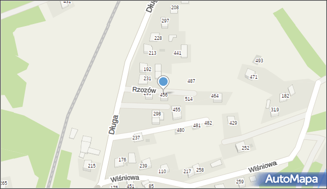 Rzozów, Długa, 69, mapa Rzozów