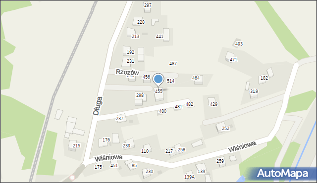 Rzozów, Długa, 75, mapa Rzozów