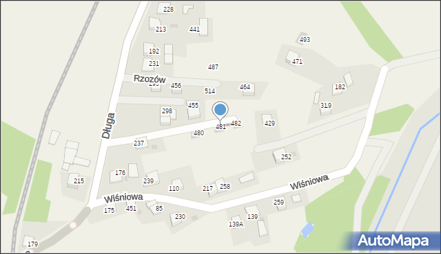 Rzozów, Długa, 83, mapa Rzozów