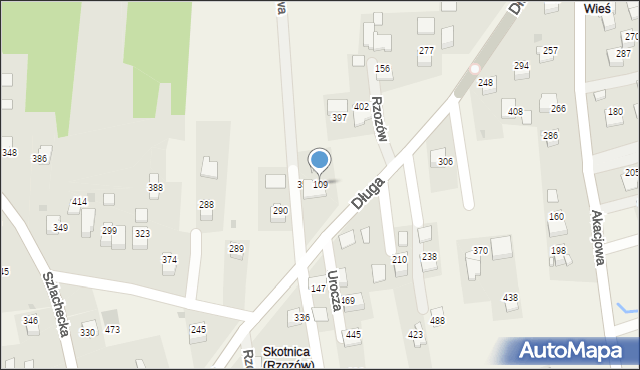 Rzozów, Długa, 90, mapa Rzozów