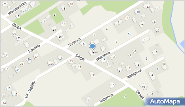 Sade Budy, Długa, 12, mapa Sade Budy