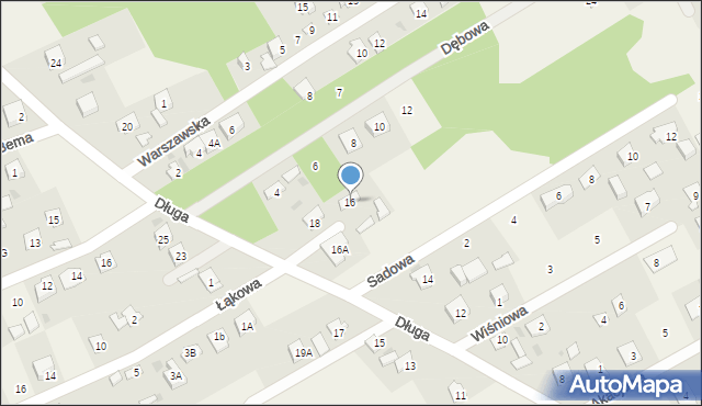 Sade Budy, Długa, 16, mapa Sade Budy