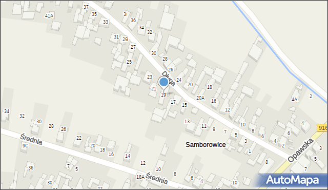 Samborowice, Długa, 19, mapa Samborowice