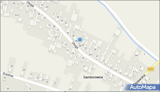 Samborowice, Długa, 24, mapa Samborowice