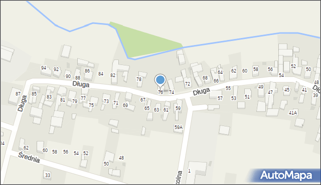 Samborowice, Długa, 76, mapa Samborowice