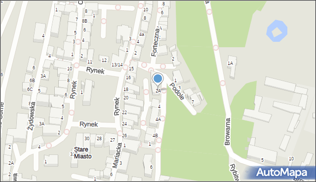 Sandomierz, Długosza Jana, 2A, mapa Sandomierza