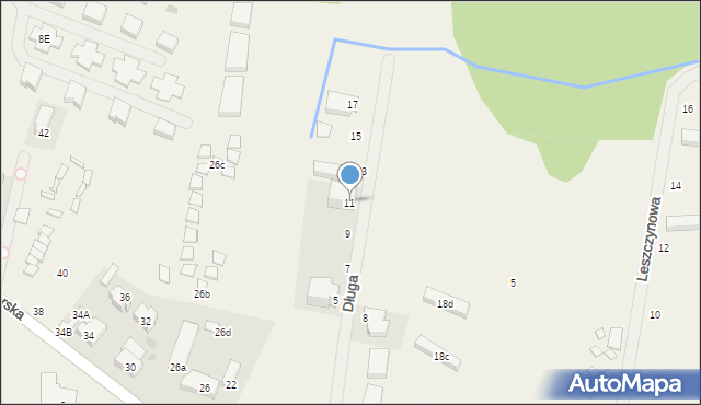 Sarbinowo, Długa, 11, mapa Sarbinowo