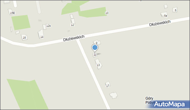 Serock, Dłużewskich, 11, mapa Serock