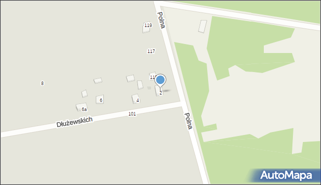 Serock, Dłużewskich, 2, mapa Serock