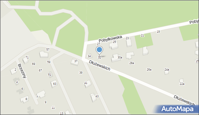 Serock, Dłużewskich, 32, mapa Serock