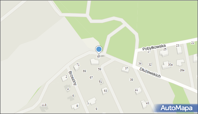 Serock, Dłużewskich, 57, mapa Serock