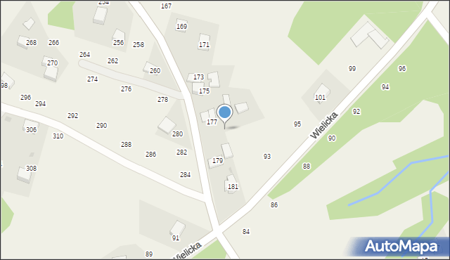 Siepraw, Długa, 177A, mapa Siepraw