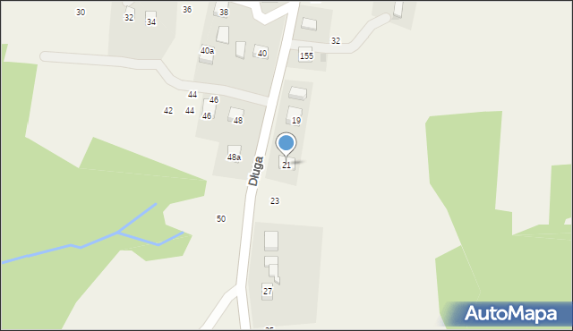 Siepraw, Długa, 21, mapa Siepraw