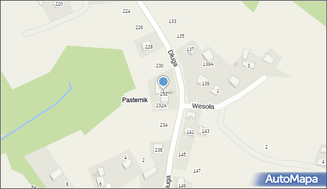 Siepraw, Długa, 232, mapa Siepraw
