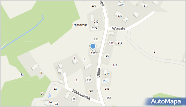 Siepraw, Długa, 236, mapa Siepraw