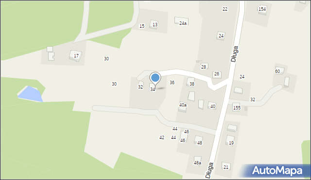 Siepraw, Długa, 34, mapa Siepraw