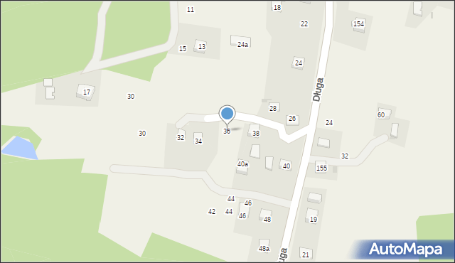 Siepraw, Długa, 36, mapa Siepraw