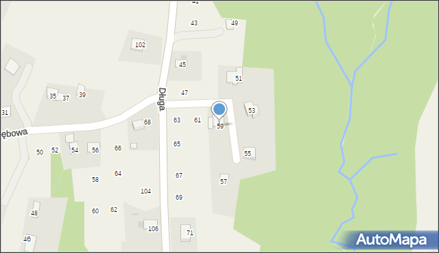 Siepraw, Długa, 59, mapa Siepraw