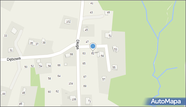 Siepraw, Długa, 61, mapa Siepraw