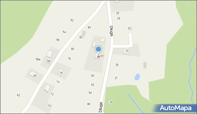 Siepraw, Długa, 88, mapa Siepraw