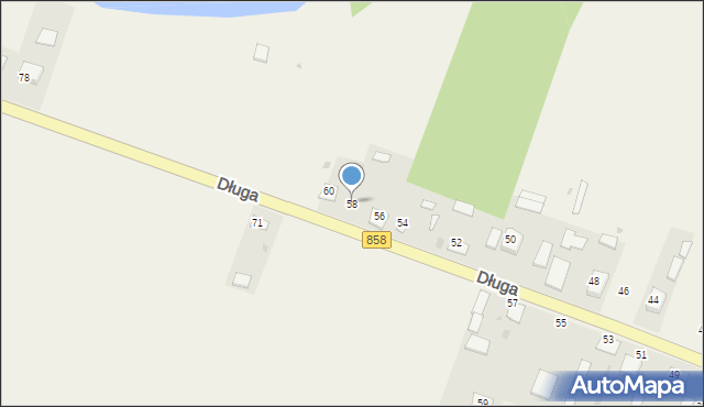 Sieraków, Długa, 58, mapa Sieraków