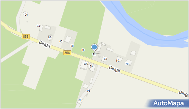 Sieraków, Długa, 84, mapa Sieraków