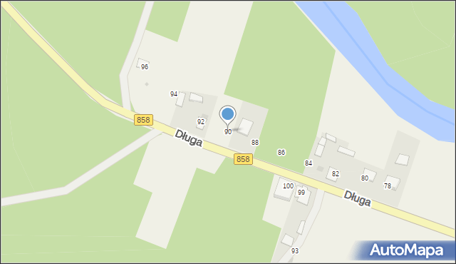 Sieraków, Długa, 90, mapa Sieraków